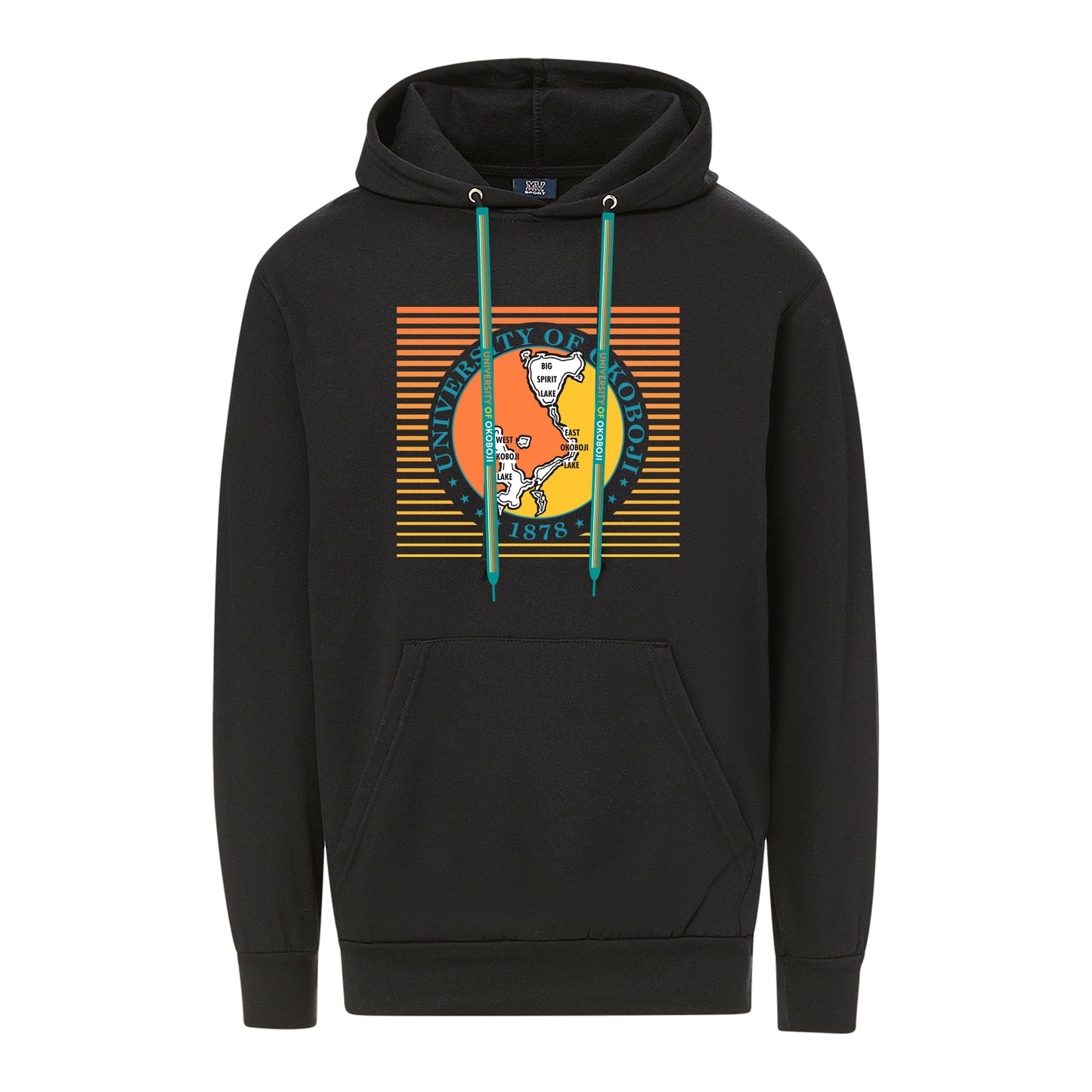 U of Okoboji Drawcords Hoodie - Black