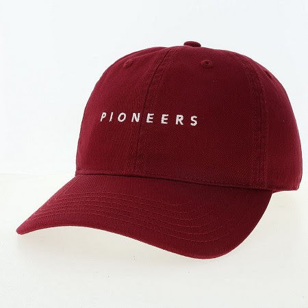 PIONEERS Relaxed Twill Adjustable Hat - Maroon