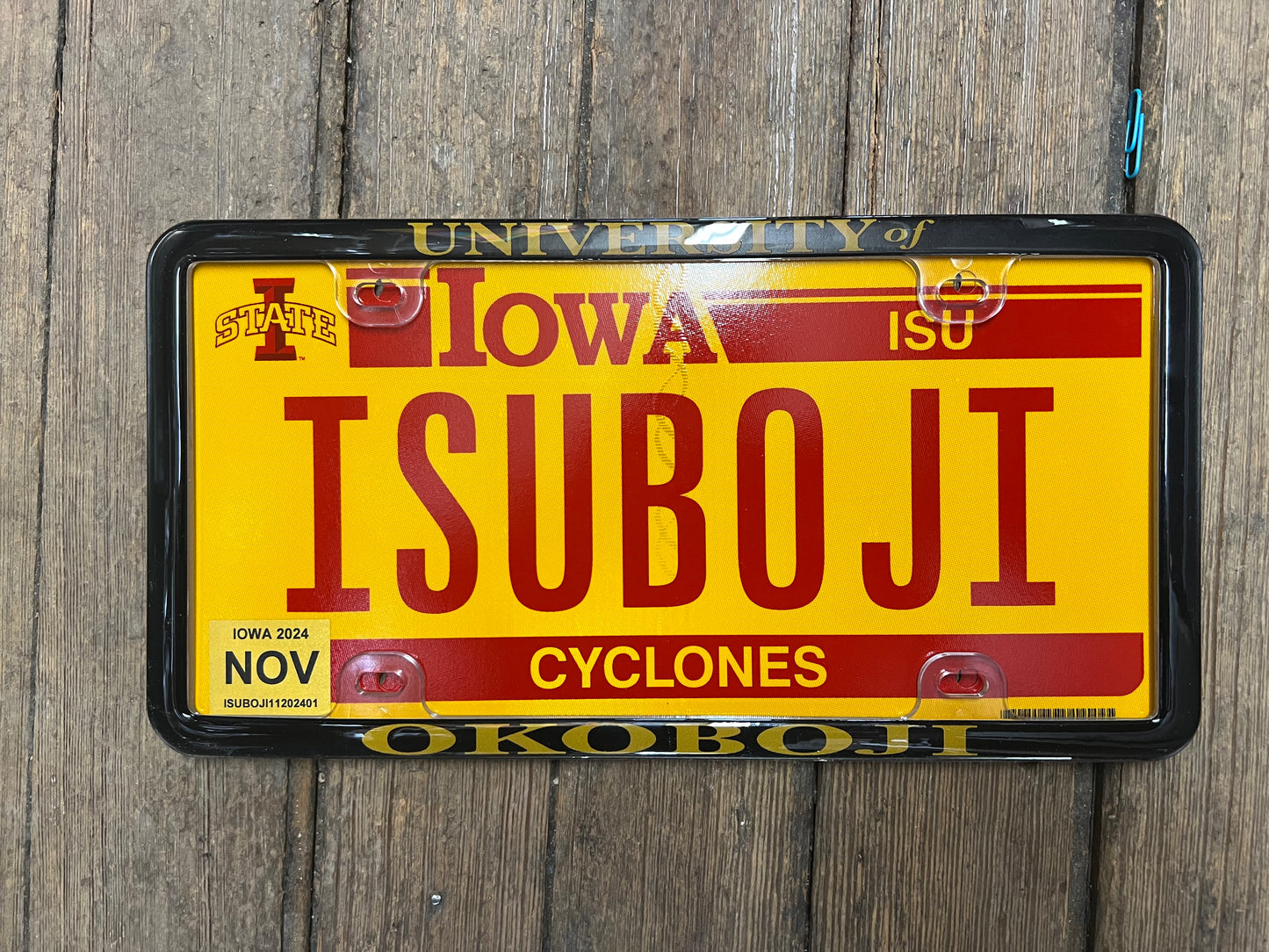 *NEW* University of Okoboji Vehicle License Plate Frame