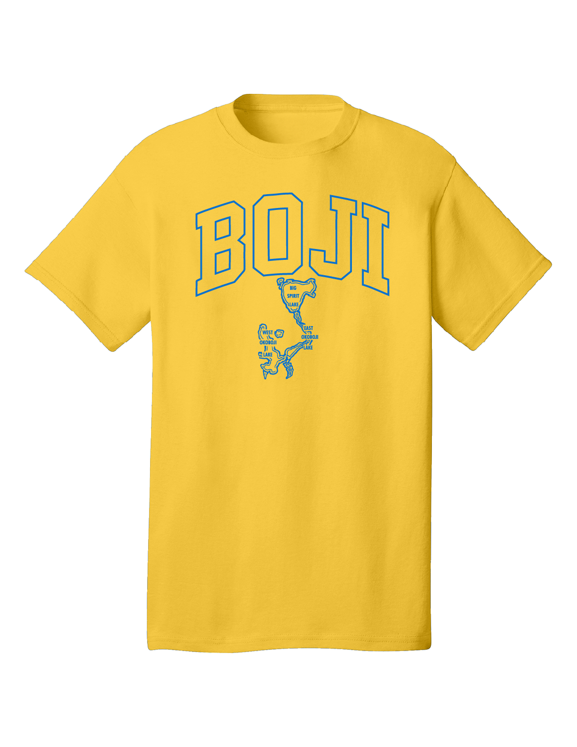 Boji Blue Arch Tee - Yellow