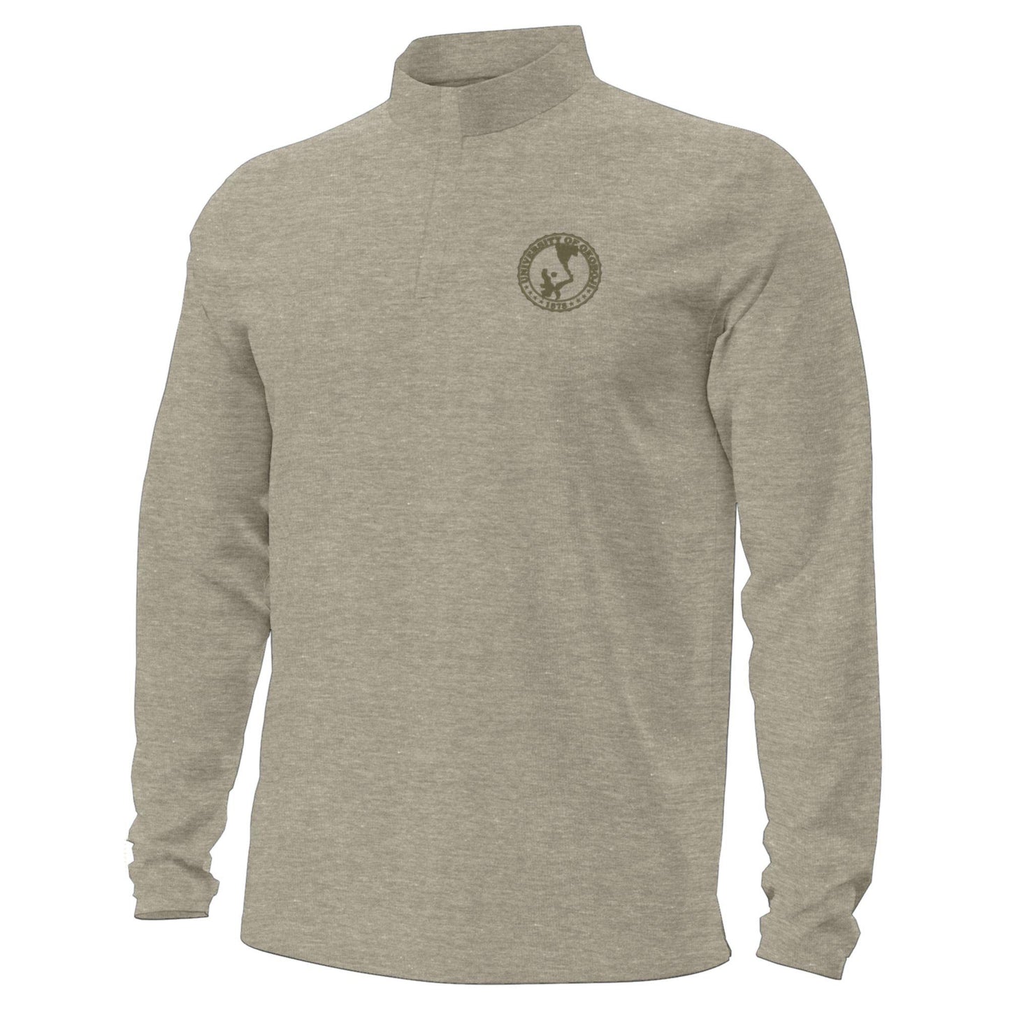 U of Okoboji Embroidered Mens Motion 1/4 Zip - Timberwolf Taupe