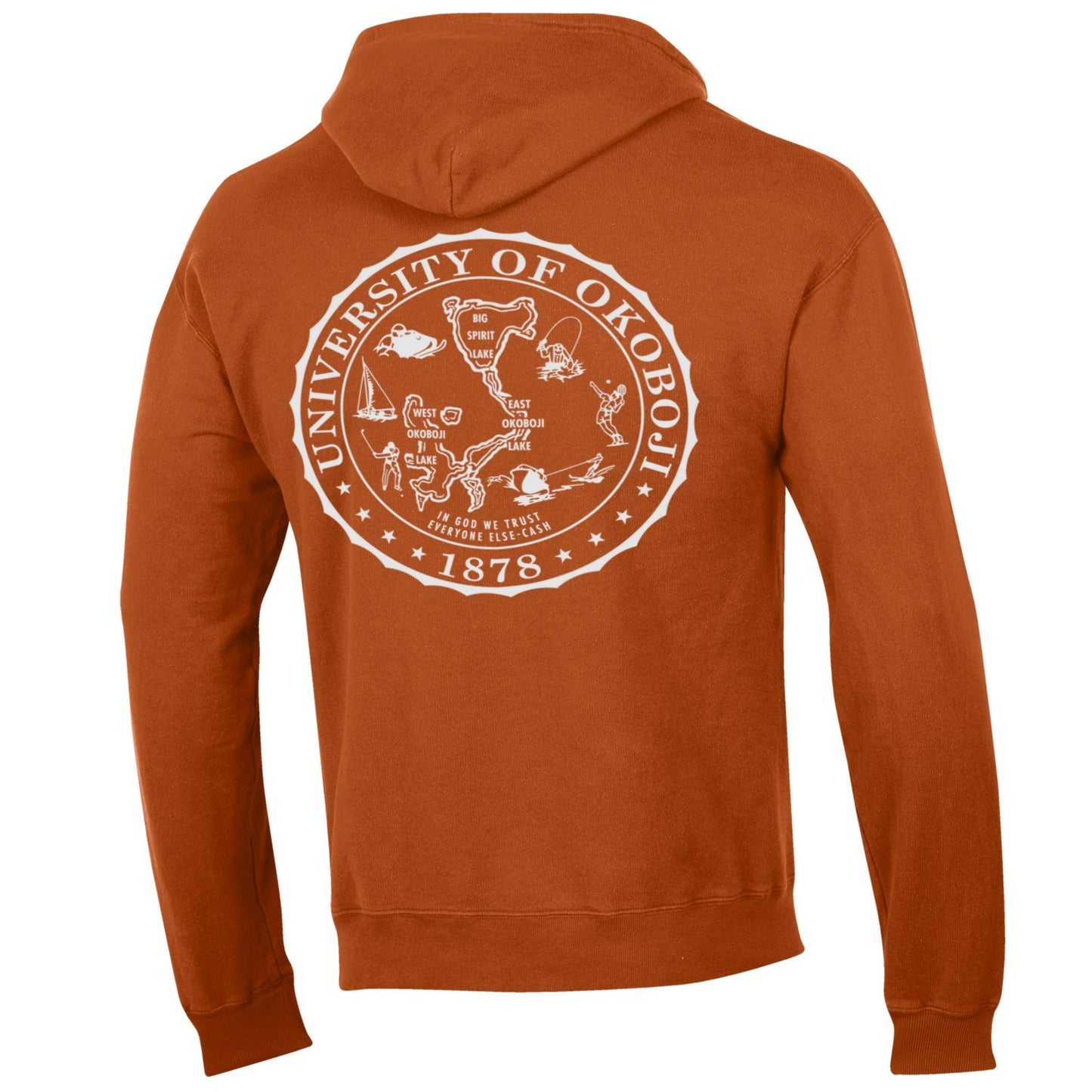 U of Okoboji Campus Hood - Orange