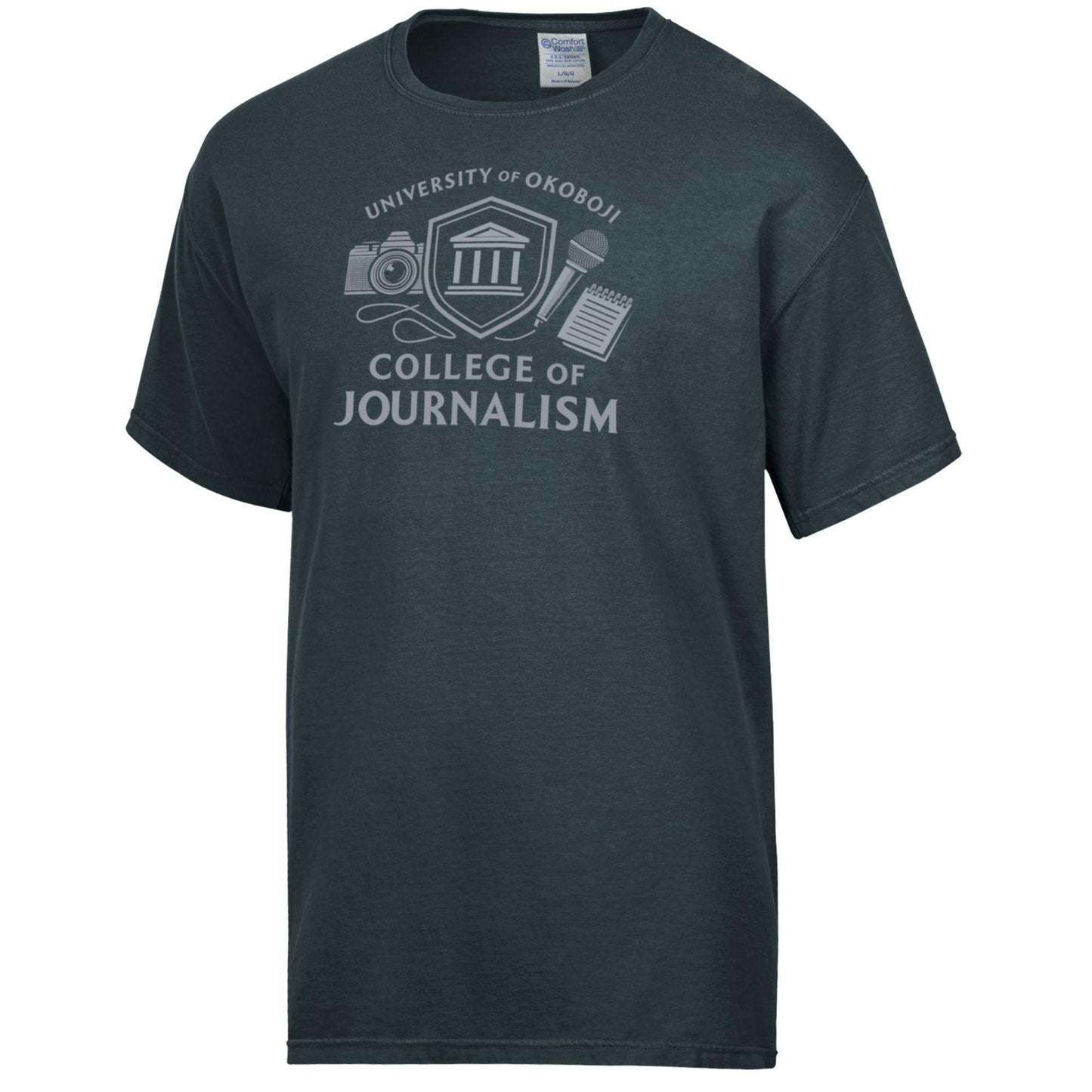 Okoboji College of Journalism Tee - Faded Black