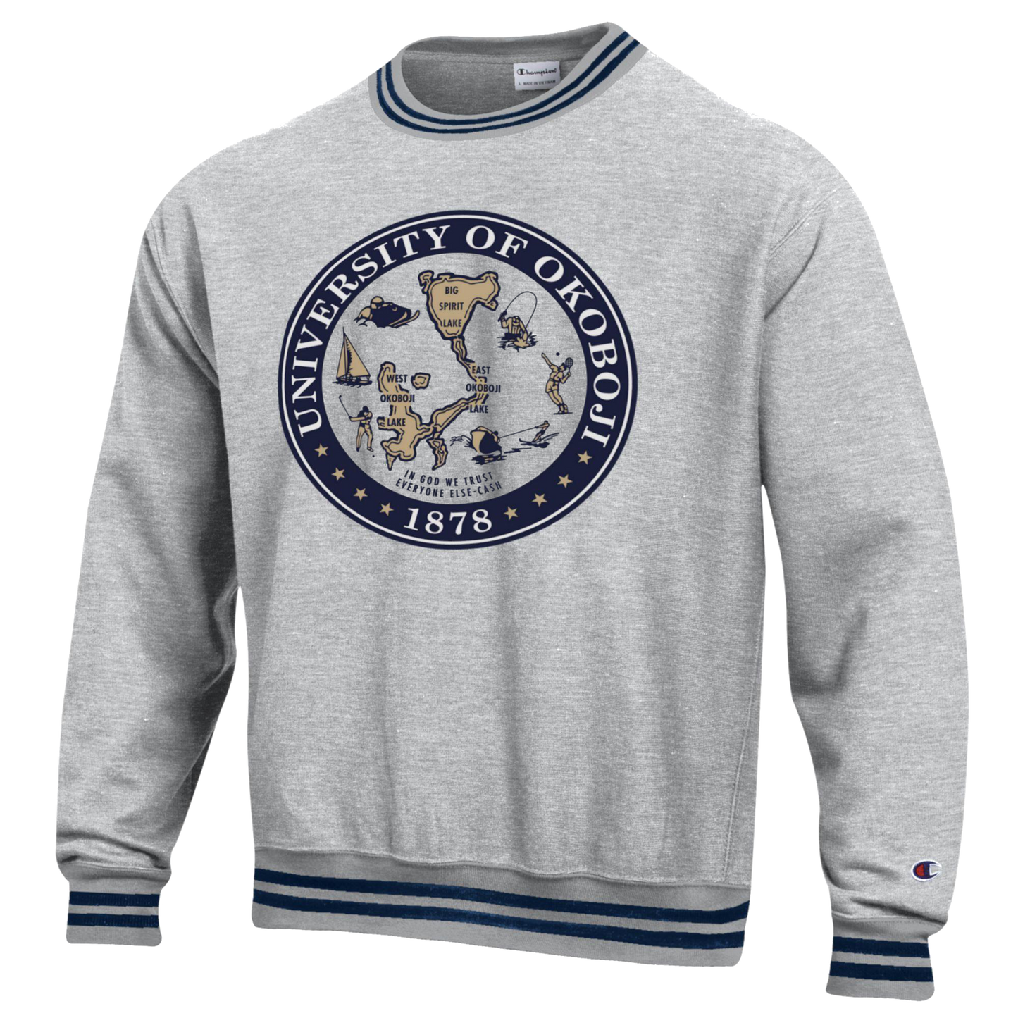 University of Okoboji Navy Crest Ringer Crew