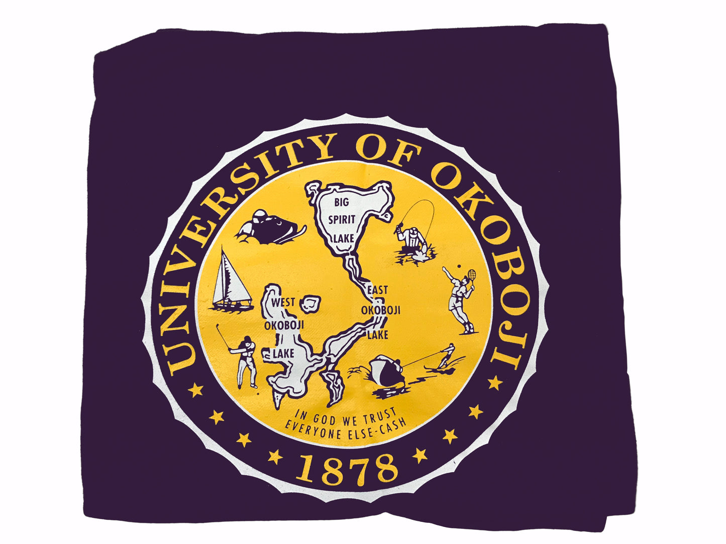Purple with Gold & White Sweatshirt Blanket
