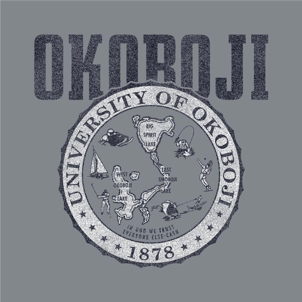 School Crest University of Okoboji Tank - Concrete Grey