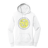 Ladies White Okoboji Hooded Sweatshirt (Grey & Yellow)