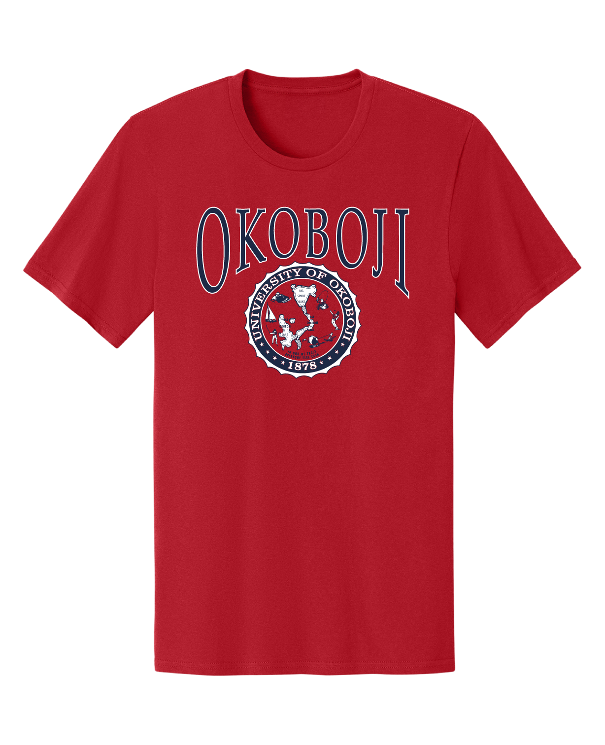 Classic University of Okoboji Red Tee