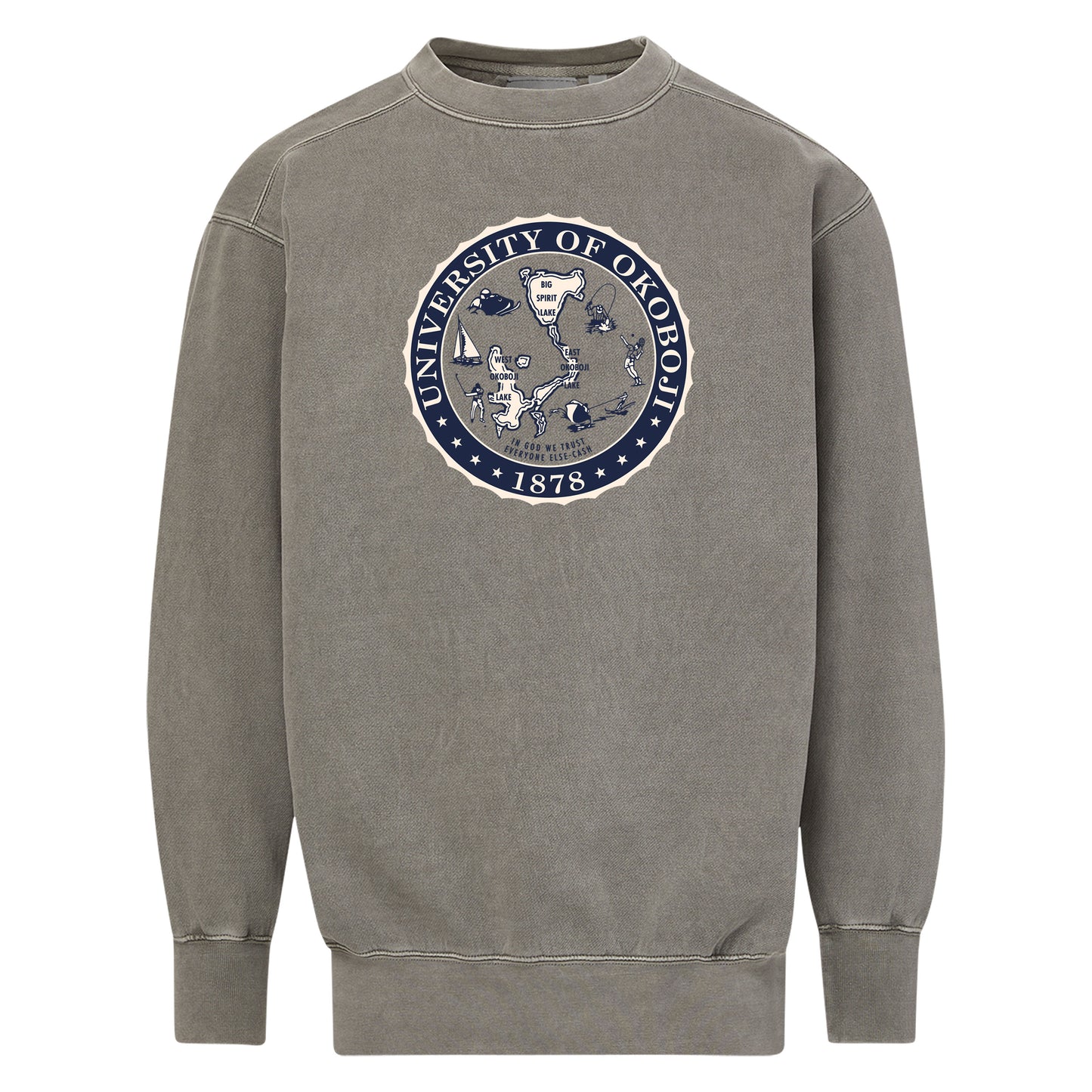 Okoboji Crest Coastal Color Crewneck Sweatshirt