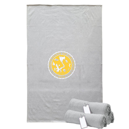 The U of O Gray With Gold Crest Sweatshirt Blanket