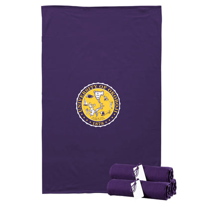 Purple with Gold & White Sweatshirt Blanket