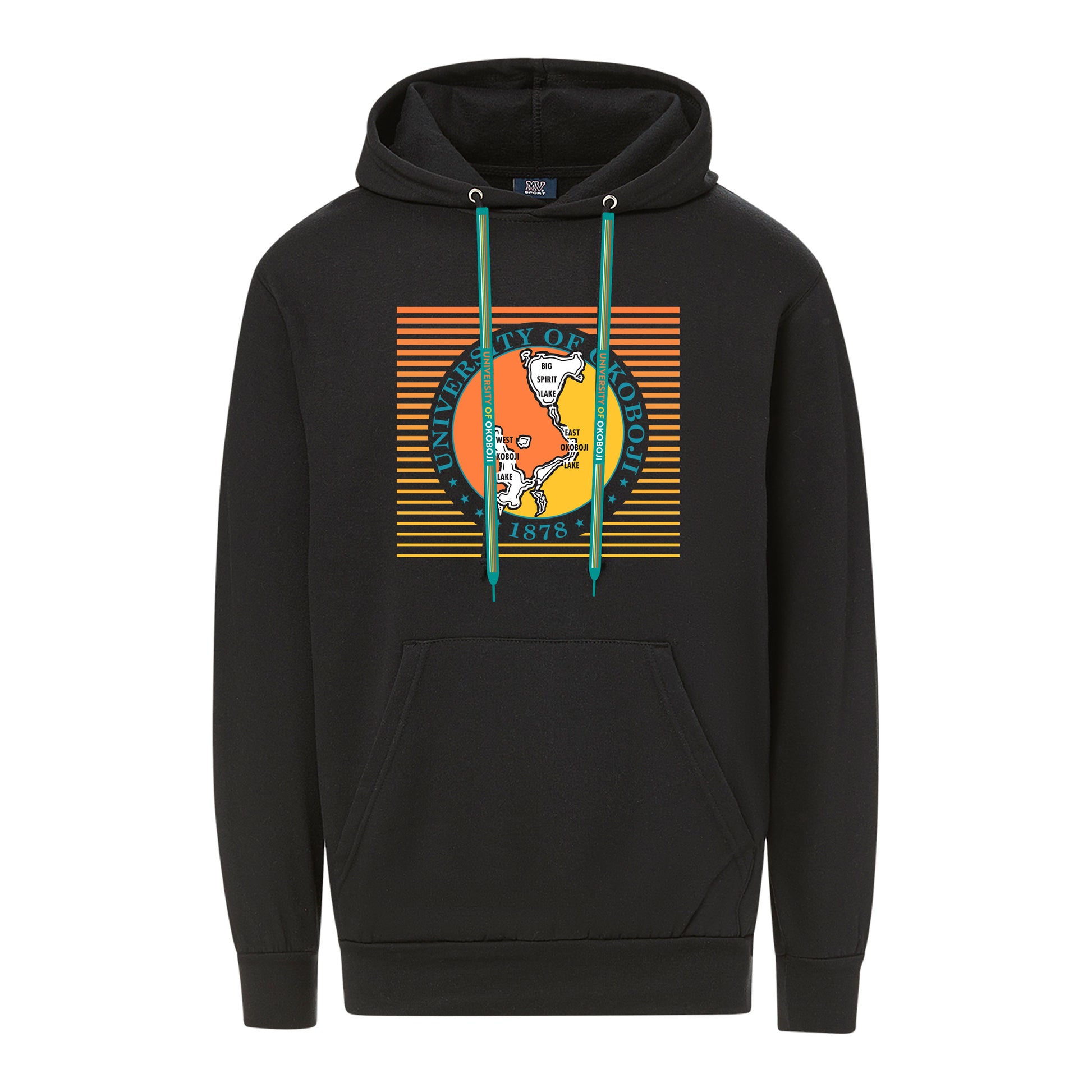 U of Okoboji Drawcords Hoodie  - Black