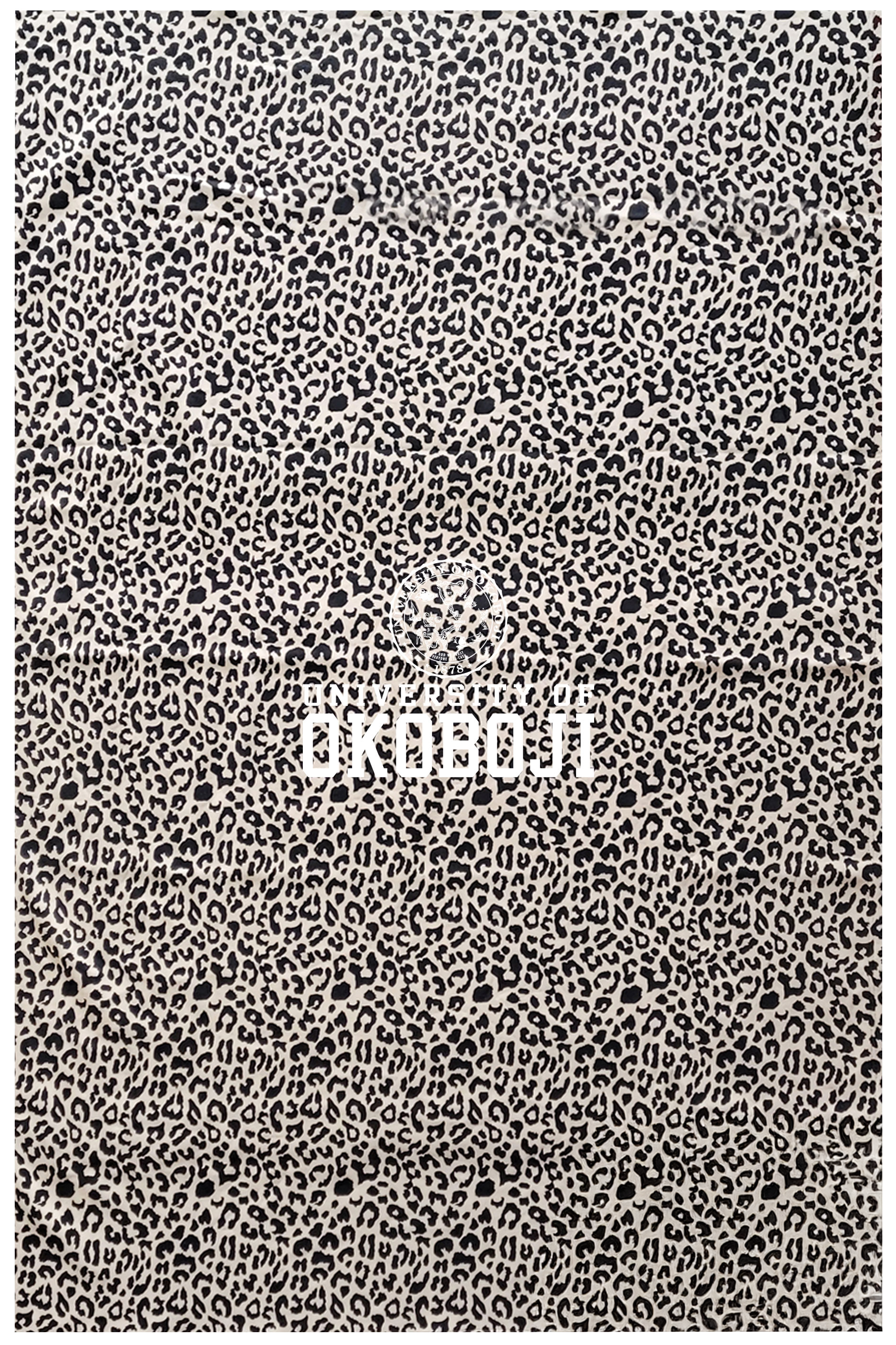 University of Okoboji Leopard Atmosphere Sweatshirt Blanket