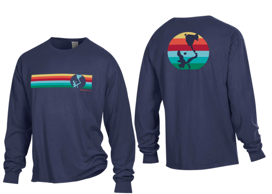 Okoboji 6 Stripe Long Sleeve Tee