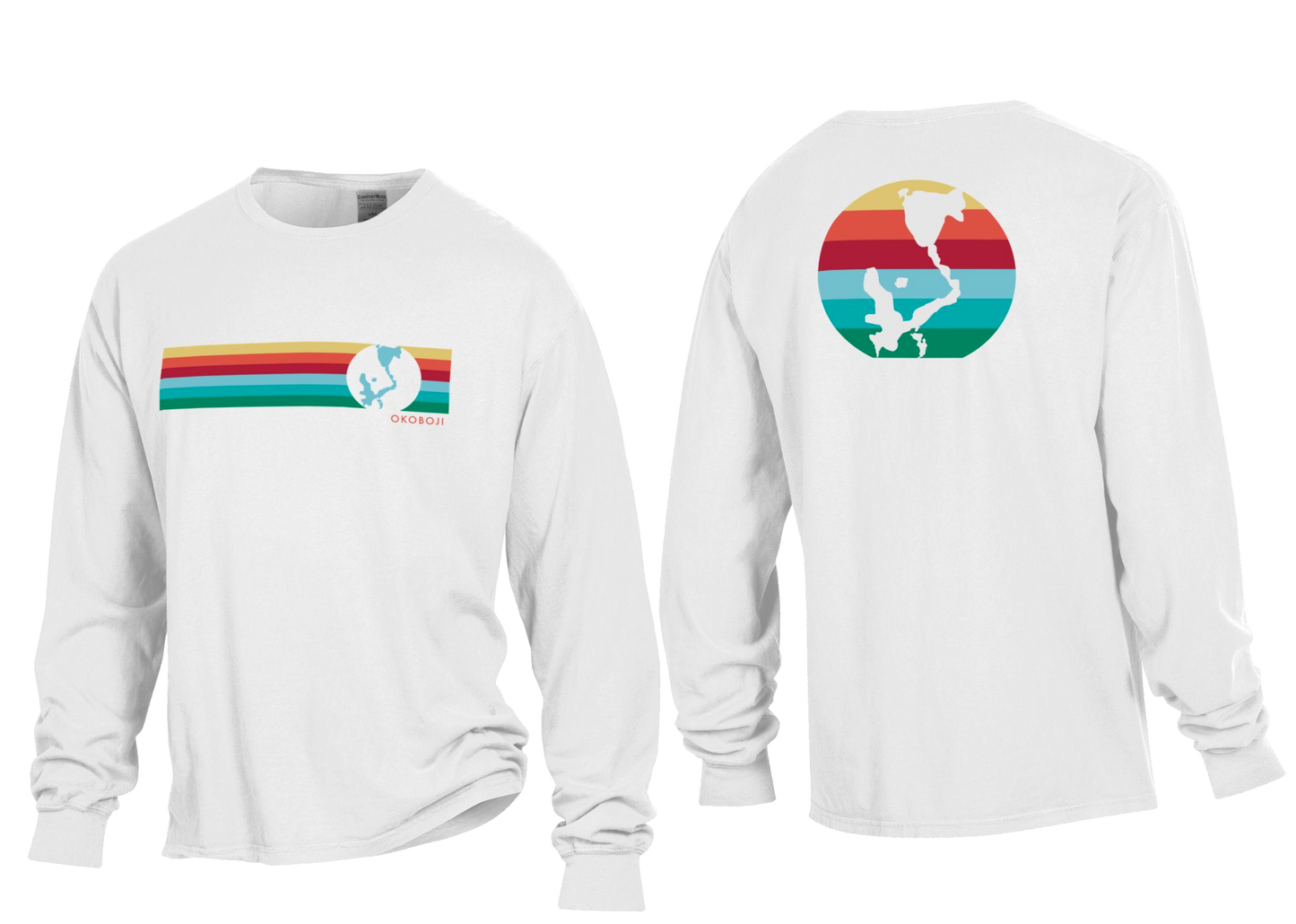 Okoboji 6 Stripe Long Sleeve Tee