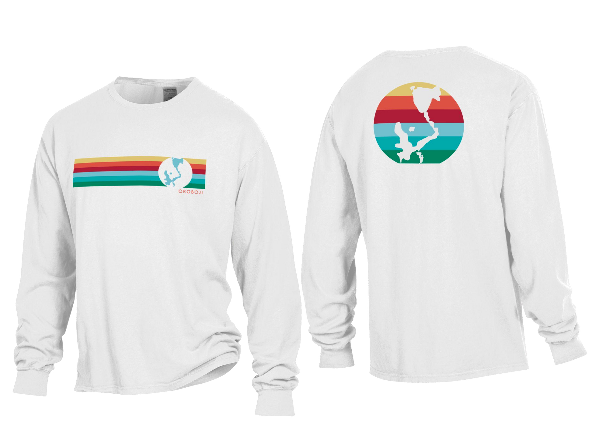 Okoboji 6 Stripe Long Sleeve Tee