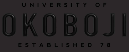 University of Okoboji Black Gel 3D Letter Hoodie