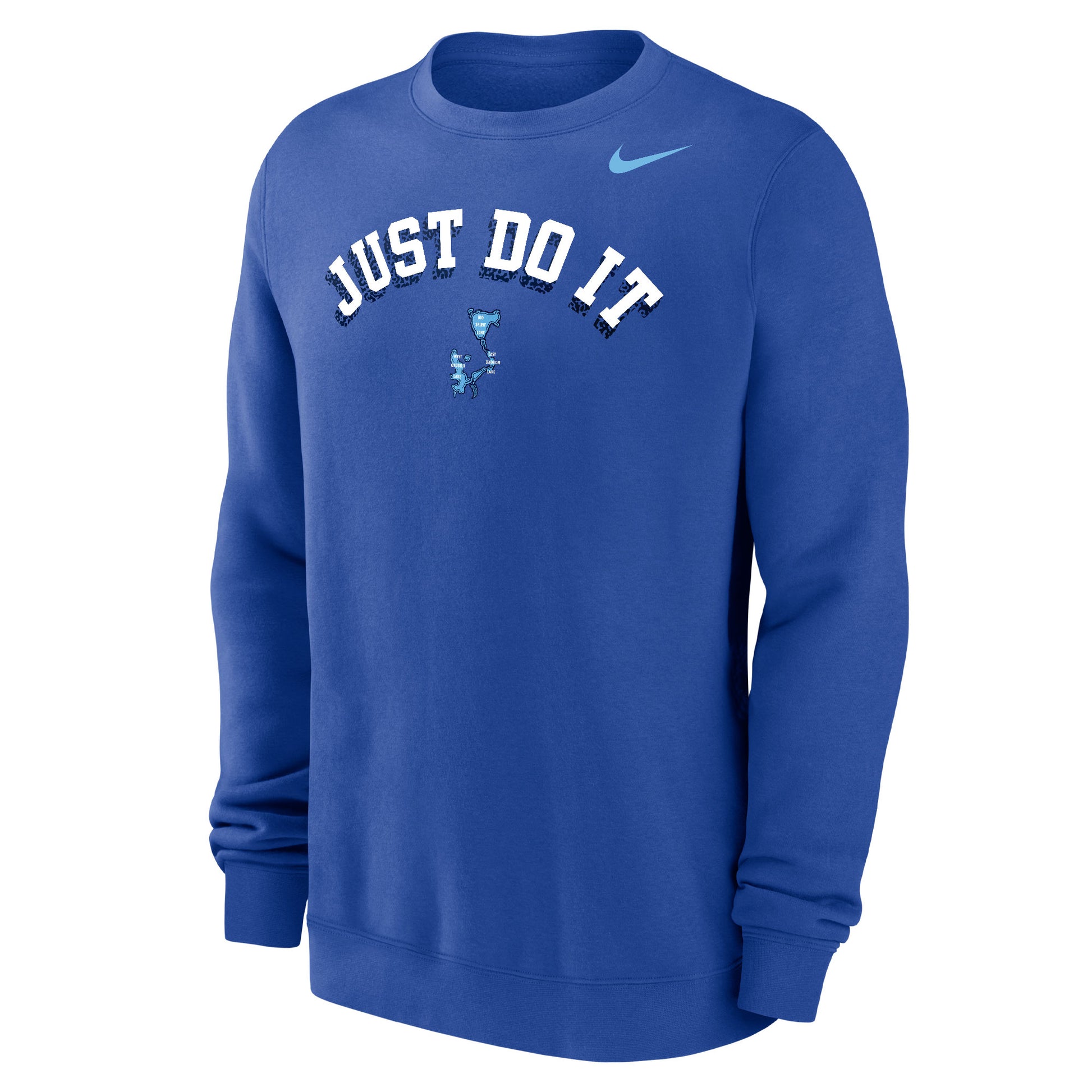 Okoboji JUST DO IT Stadium Club Fleece Crew - Blue