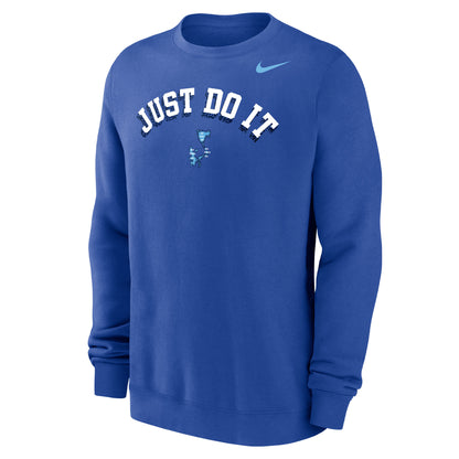 Okoboji JUST DO IT Stadium Club Fleece Crew - Blue