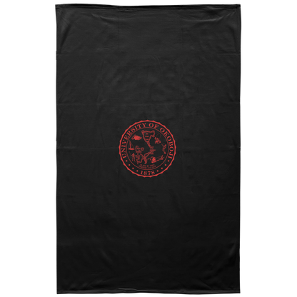 University of Okoboji Black & Red Sweatshirt Blanket