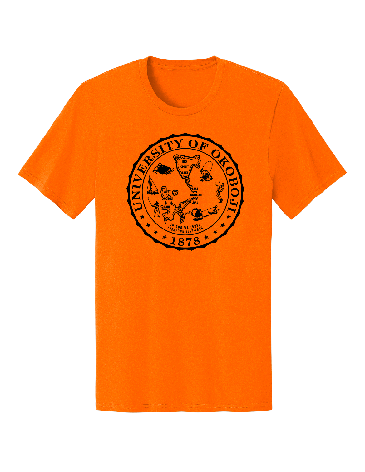 Okoboji Easy Cotton Crest Tee - Orange