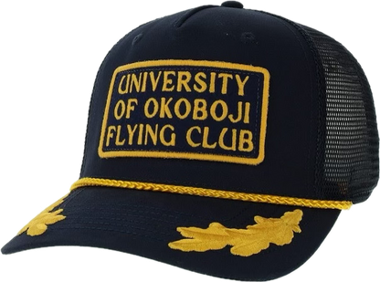 Okoboji Flying Club Navy Trucker Cap
