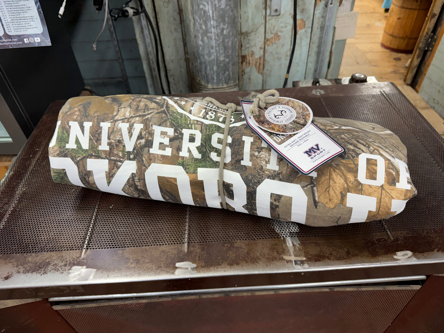 The University of Okoboji Realtree® Sweatshirt Blanket