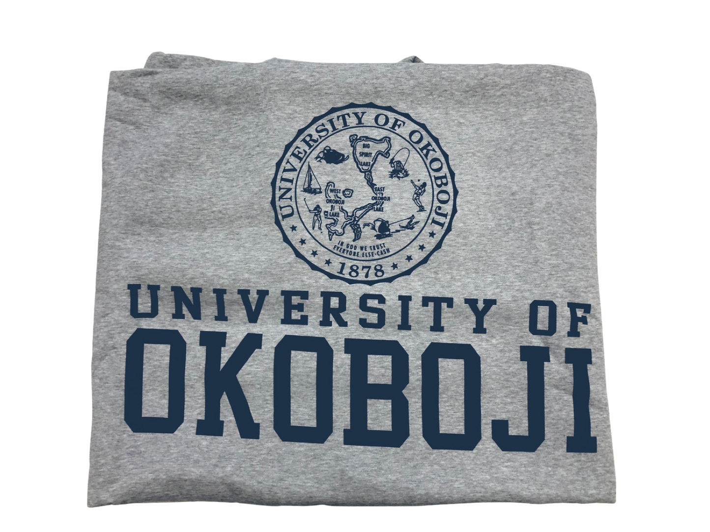 The U of O Gray With Navy Sweatshirt Blanket