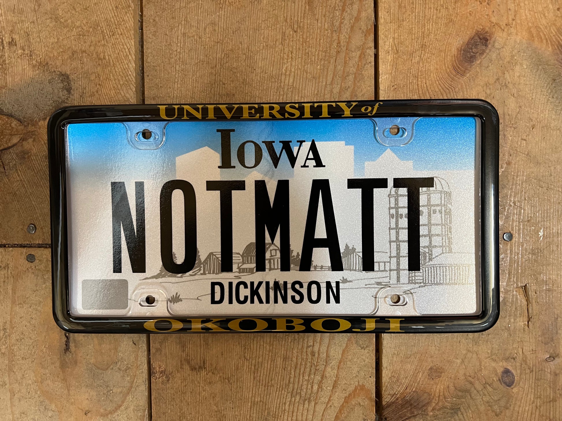 *NEW* University of Okoboji Vehicle License Plate Frame