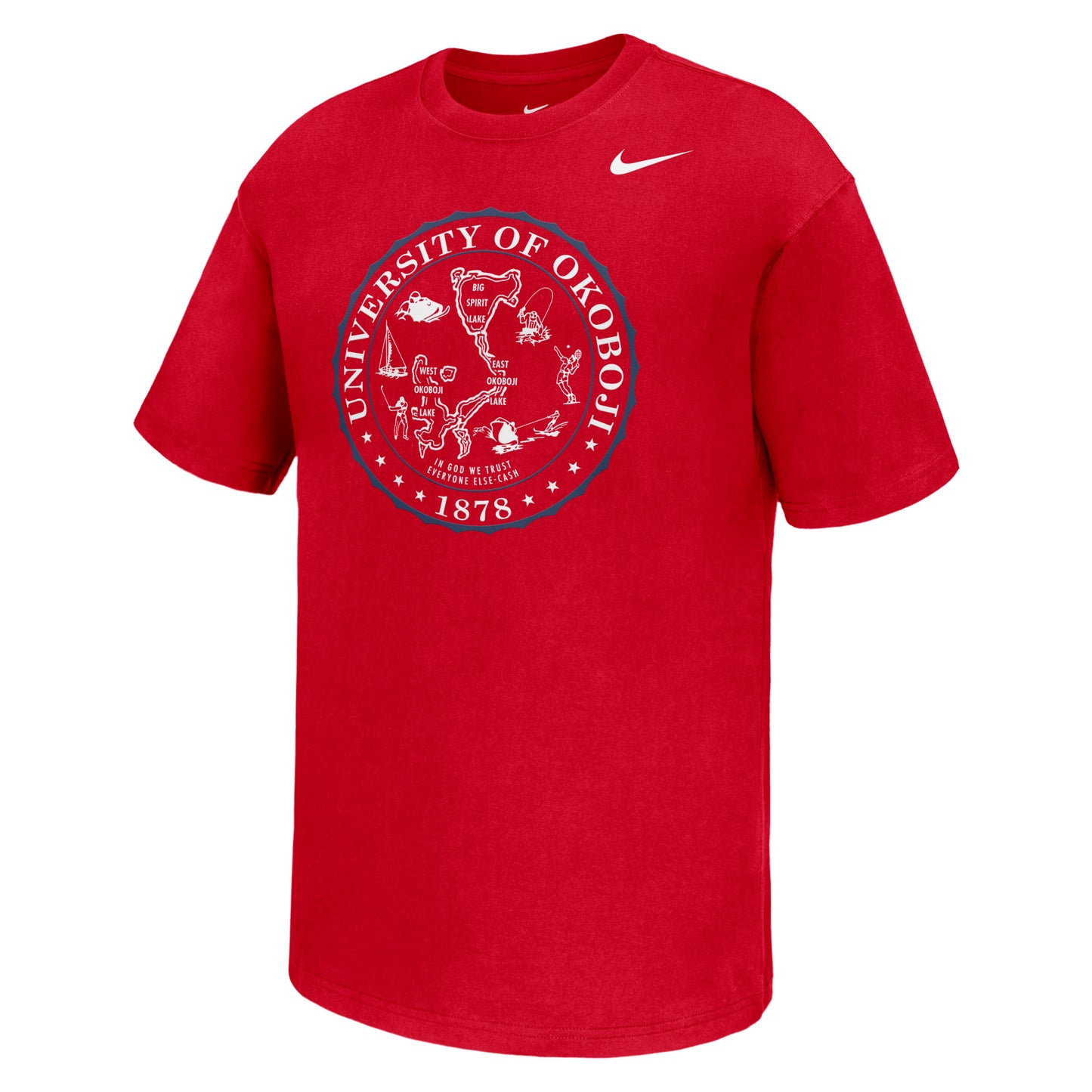 Okoboji Nike MAX 90 SHORT SLEEVE TEE - Red
