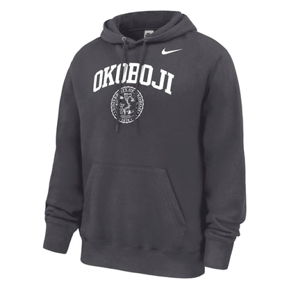 Okoboji Crest Nike Hoodie - Anthracite