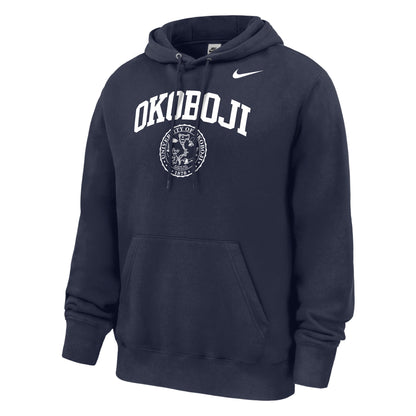 Okoboji Crest Nike Hoodie - Navy