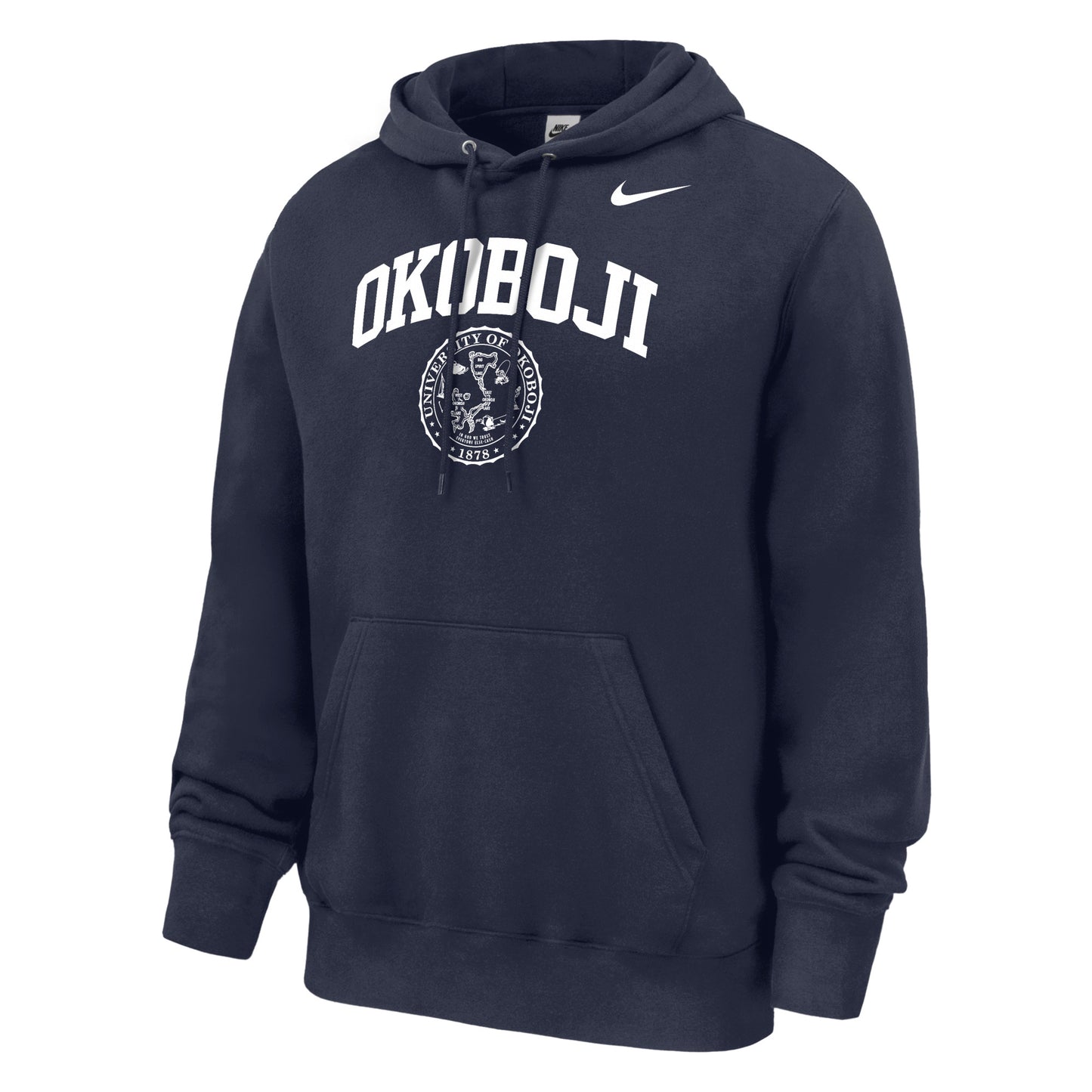 Okoboji Crest Nike Hoodie - Navy