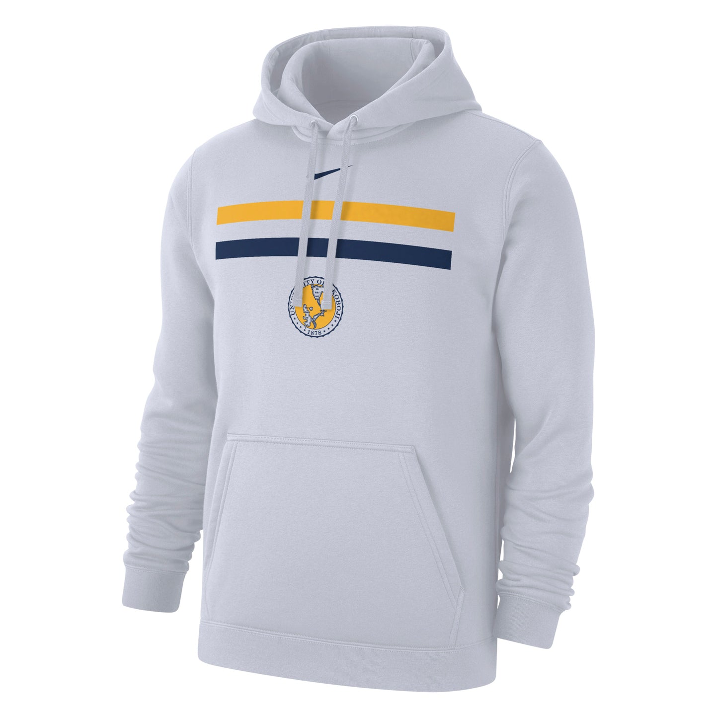 U of O Crest Stripes Nike Hoodie - White