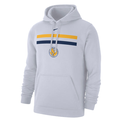 U of O Crest Stripes Nike Hoodie - White