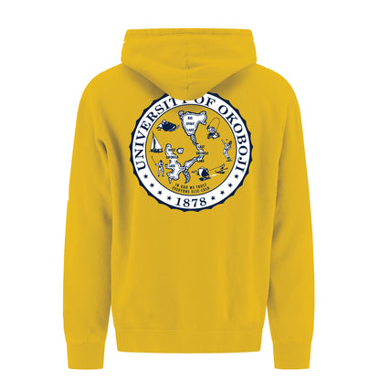 U of Okoboji Parker Crest Youth Hoodie - Gold