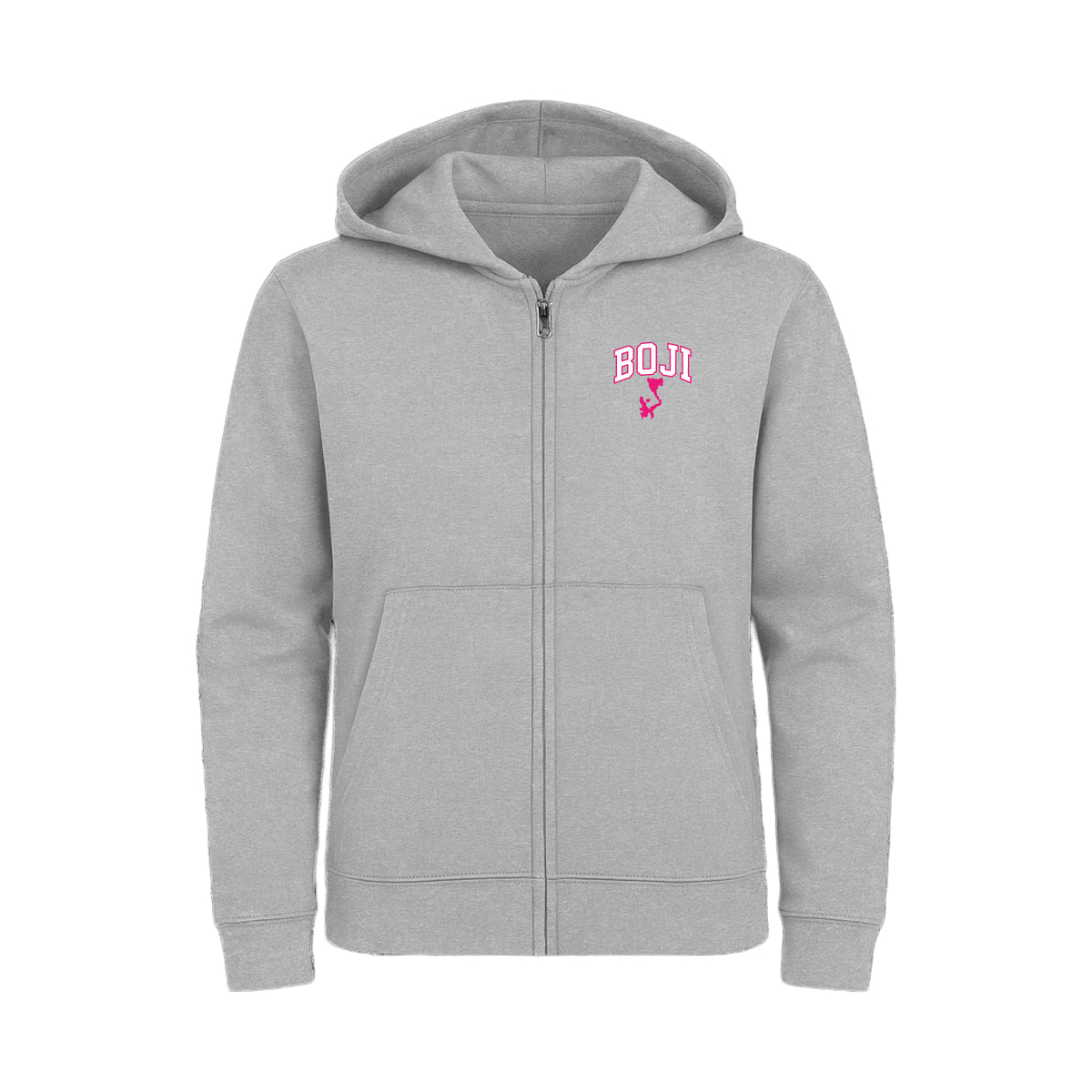 Garb Toddler BOJI Henry Full Zip Hoodie - Pink / Grey