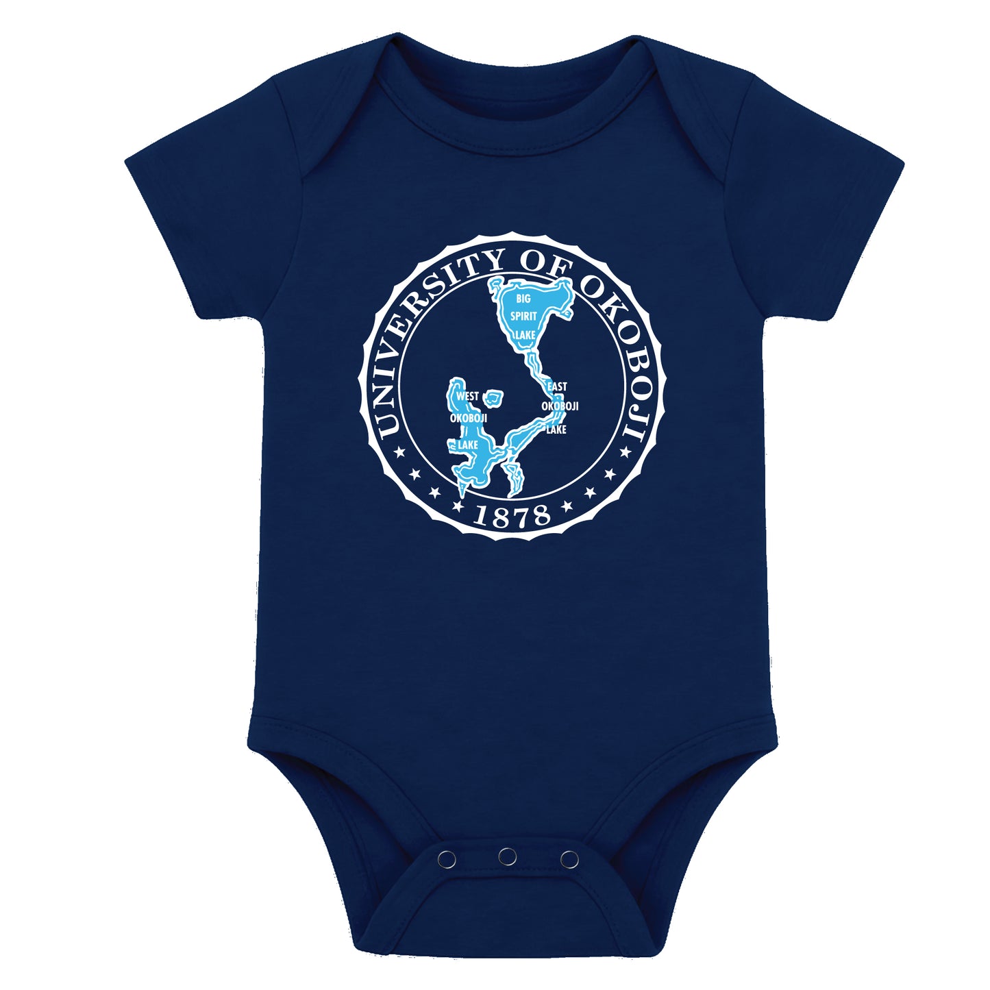 Okoboji Bleu Otis Infant Bodysuit - Navy