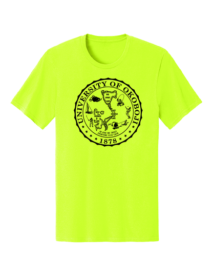 Okoboji Easy Cotton Crest Tee - Neon Yellow