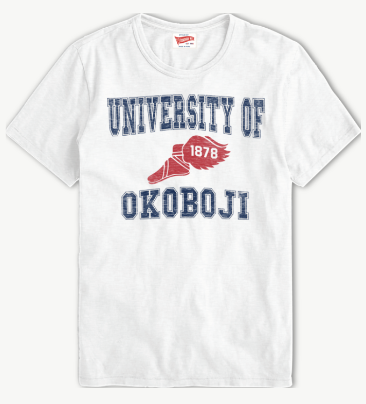 University of Okoboji Running Tee - White