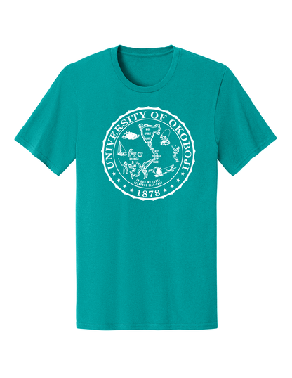 Okoboji Easy Cotton Crest Tee - Aqua