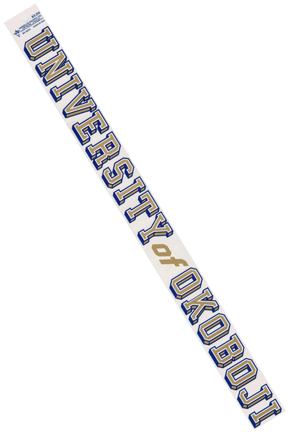 University of Okoboji Window Sticker