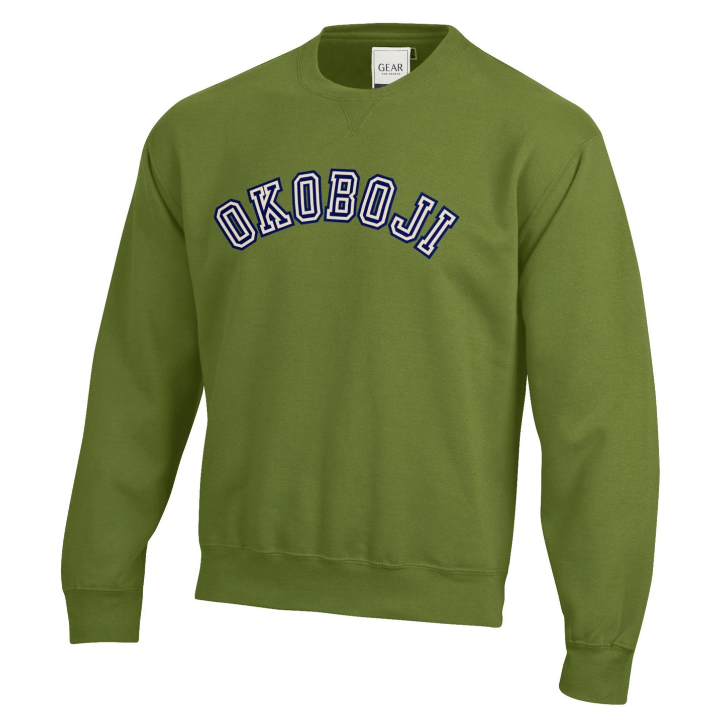 BIG Cotton Okoboji Arch Crew - Forrest Green