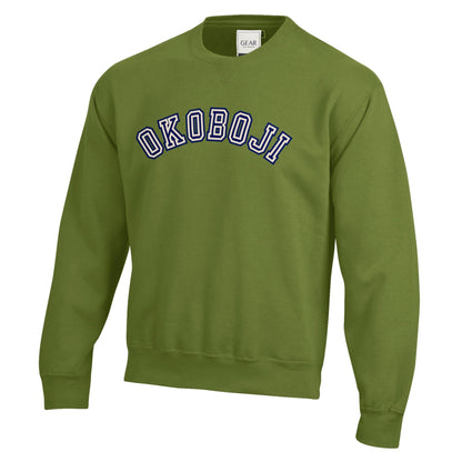 BIG Cotton Okoboji Arch Crew - Forrest Green