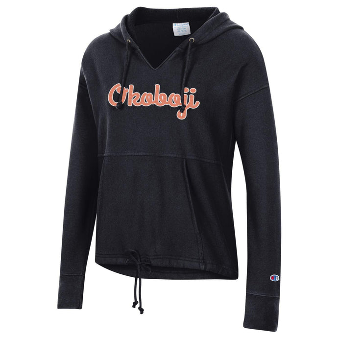 Okoboji Vintage Wash (Reverse Weave Anorak) - Black