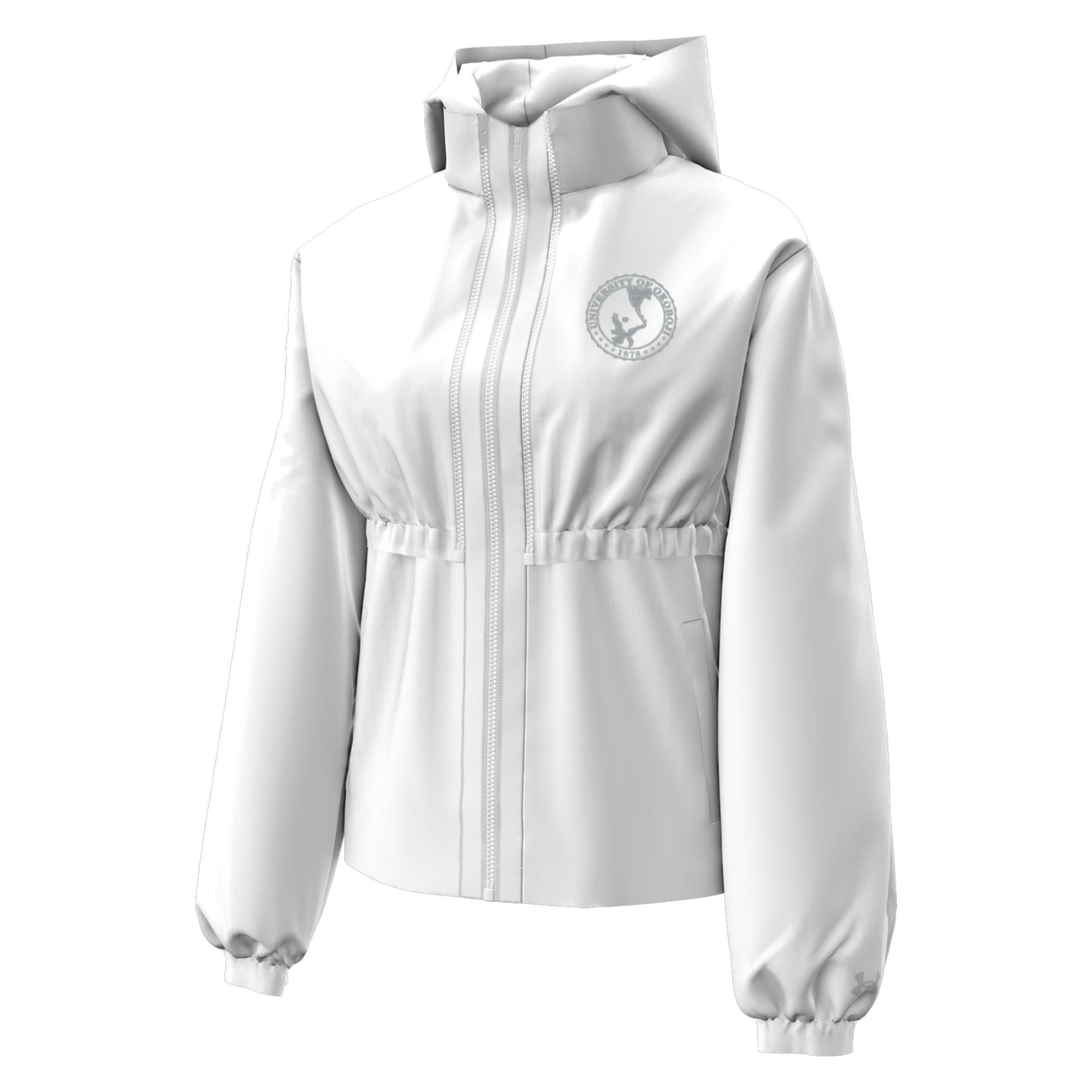 Women's Under Armour Okoboji Crest 3-in-1 Woven Jacket - White – front view