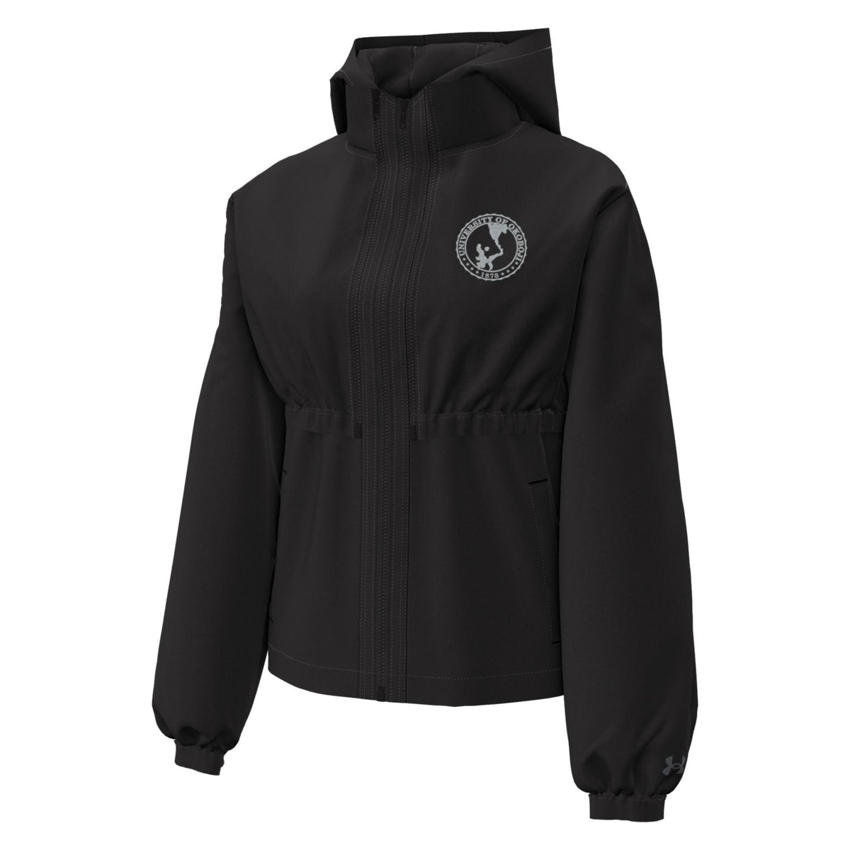 Women's Under Armour Okoboji Crest 3-in-1 Woven Jacket - Black – front view