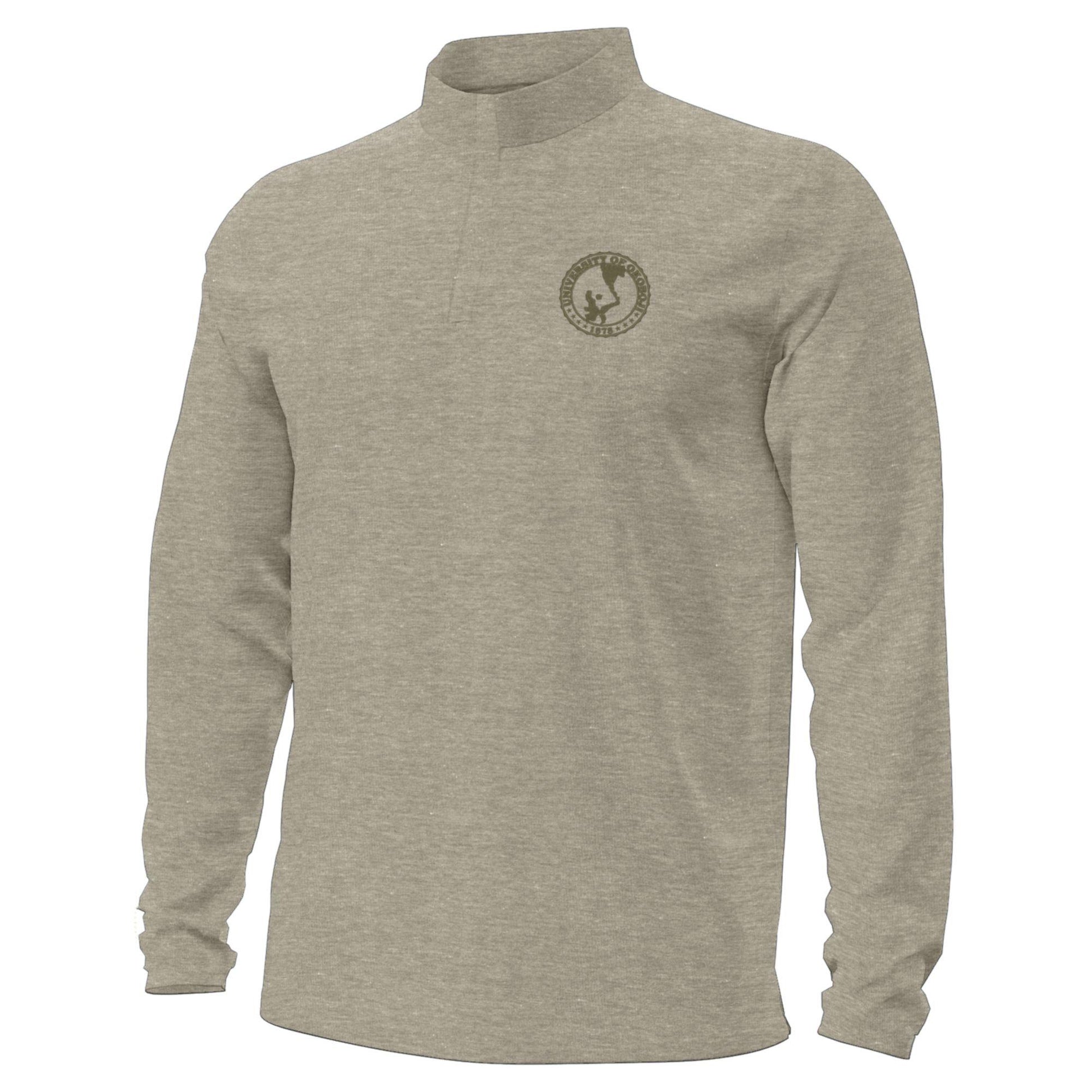 U of Okoboji Embroidered Mens Motion 1/4 Zip - Timberwolf Taupe
