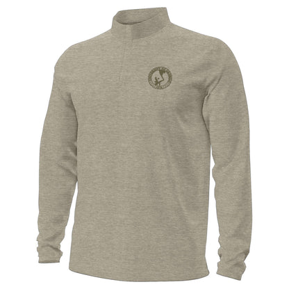 U of Okoboji Embroidered Mens Motion 1/4 Zip - Timberwolf Taupe