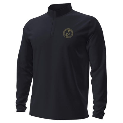 U of Okoboji Embroidered Mens Motion 1/4 Zip - Black